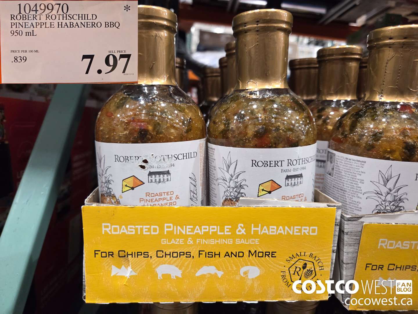 1049970 ROBERT ROTHSCHILD PINEAPPLE HABANERO BBQ 950ML $7.97