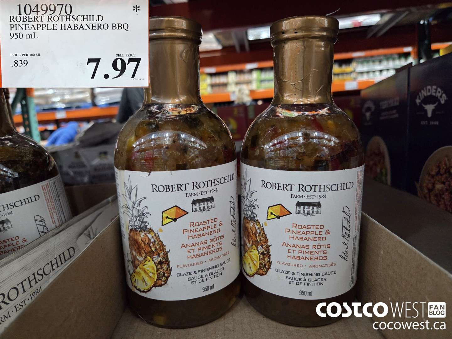 1049970 ROBERT ROTHSCHILD PINEAPPLE HABANERO BBQ 950ML $7.97