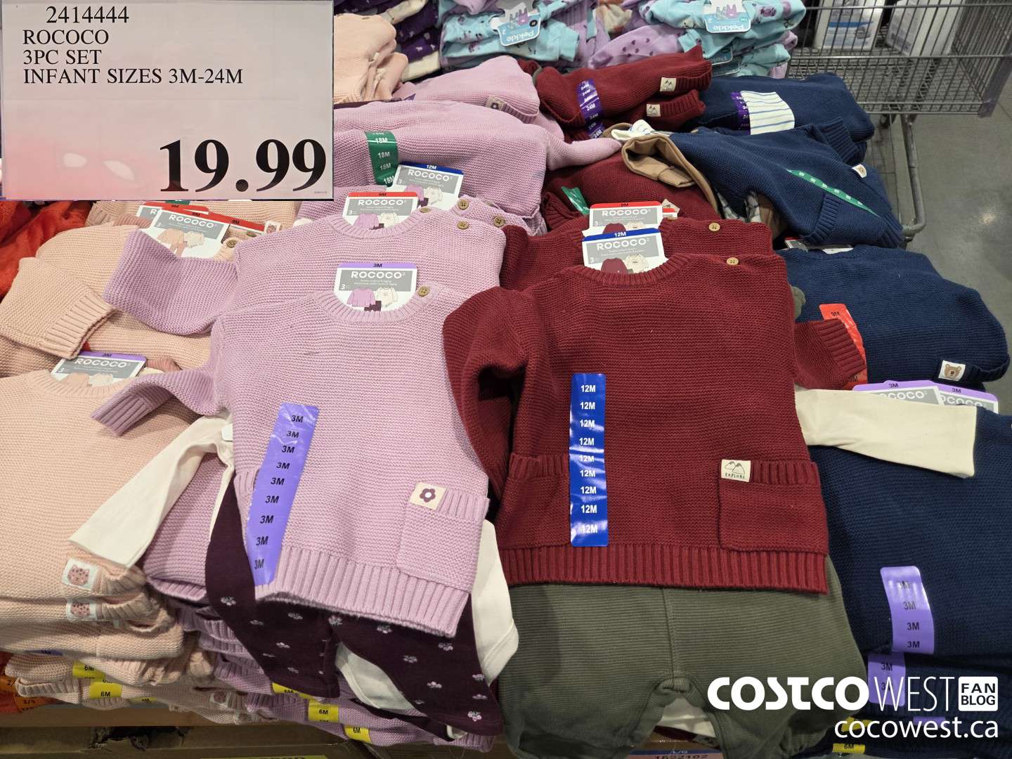 2414444 ROCOCO 3PC SET INFANT SIZES 3M-24M $19.99