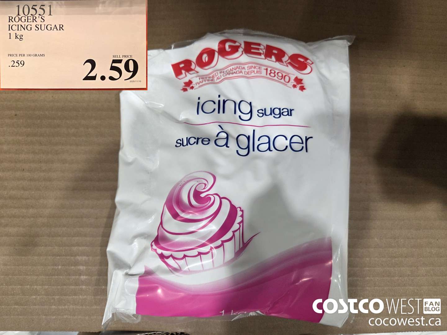 10551 ROGER'S ICING SUGAR 1 kg $2.59