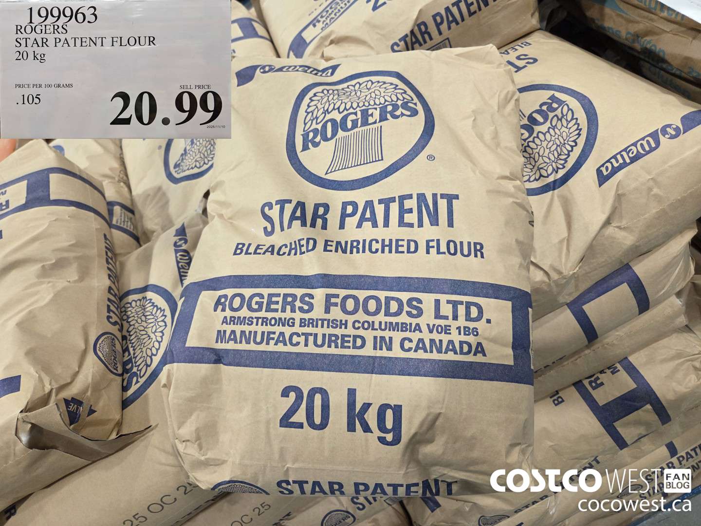 199963 ROGERS STAR PATENT FLOUR 20 kg $20.99