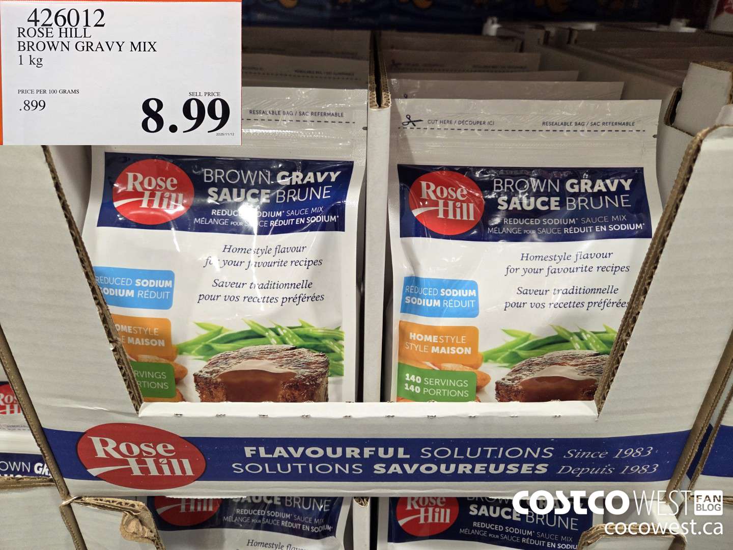 426012 ROSE HILL BROWN GRAVY MIX 1KG $8.99