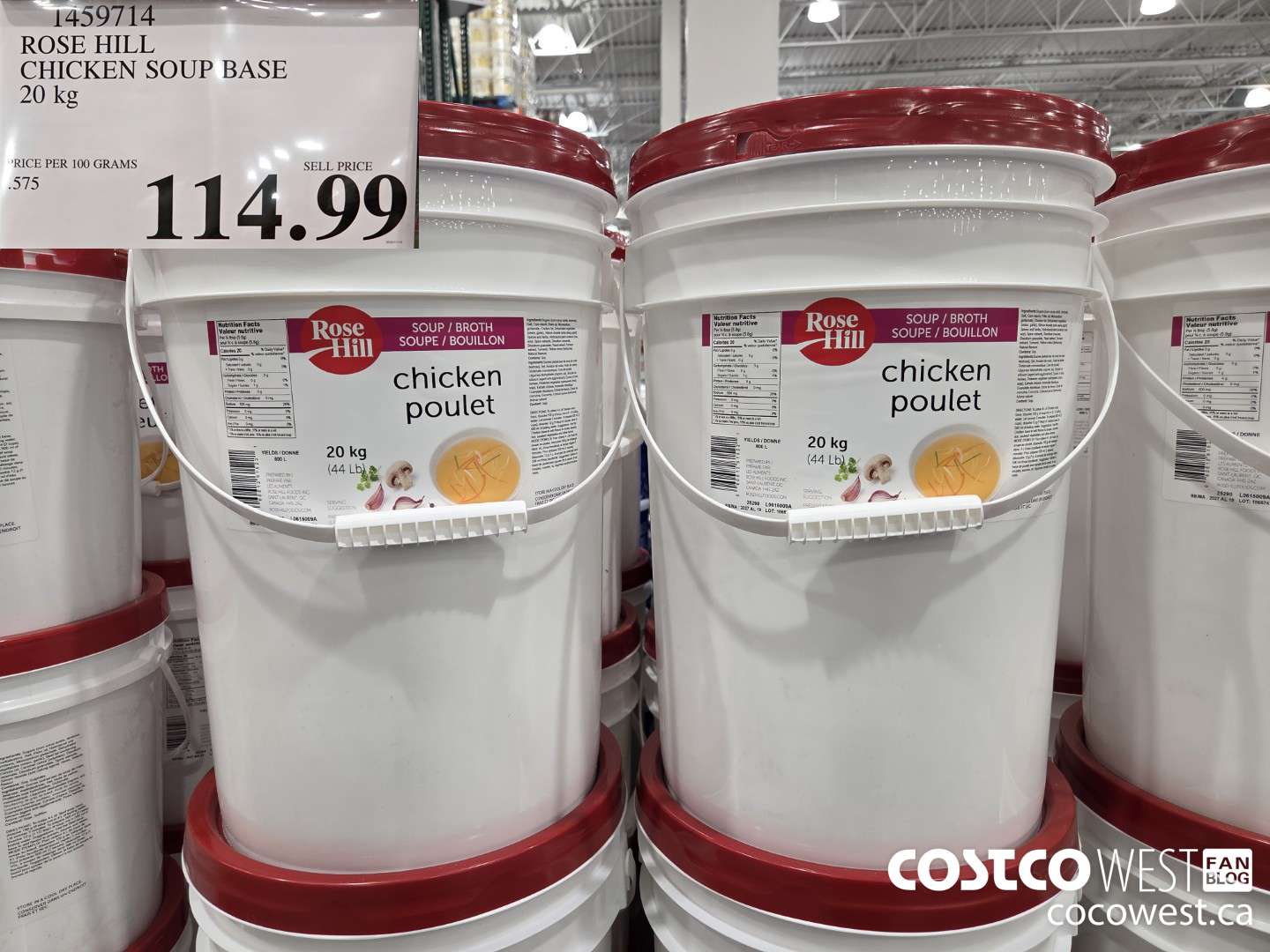 1459714 ROSE HILL CHICKEN SOUP BASE 20 kg $114.99