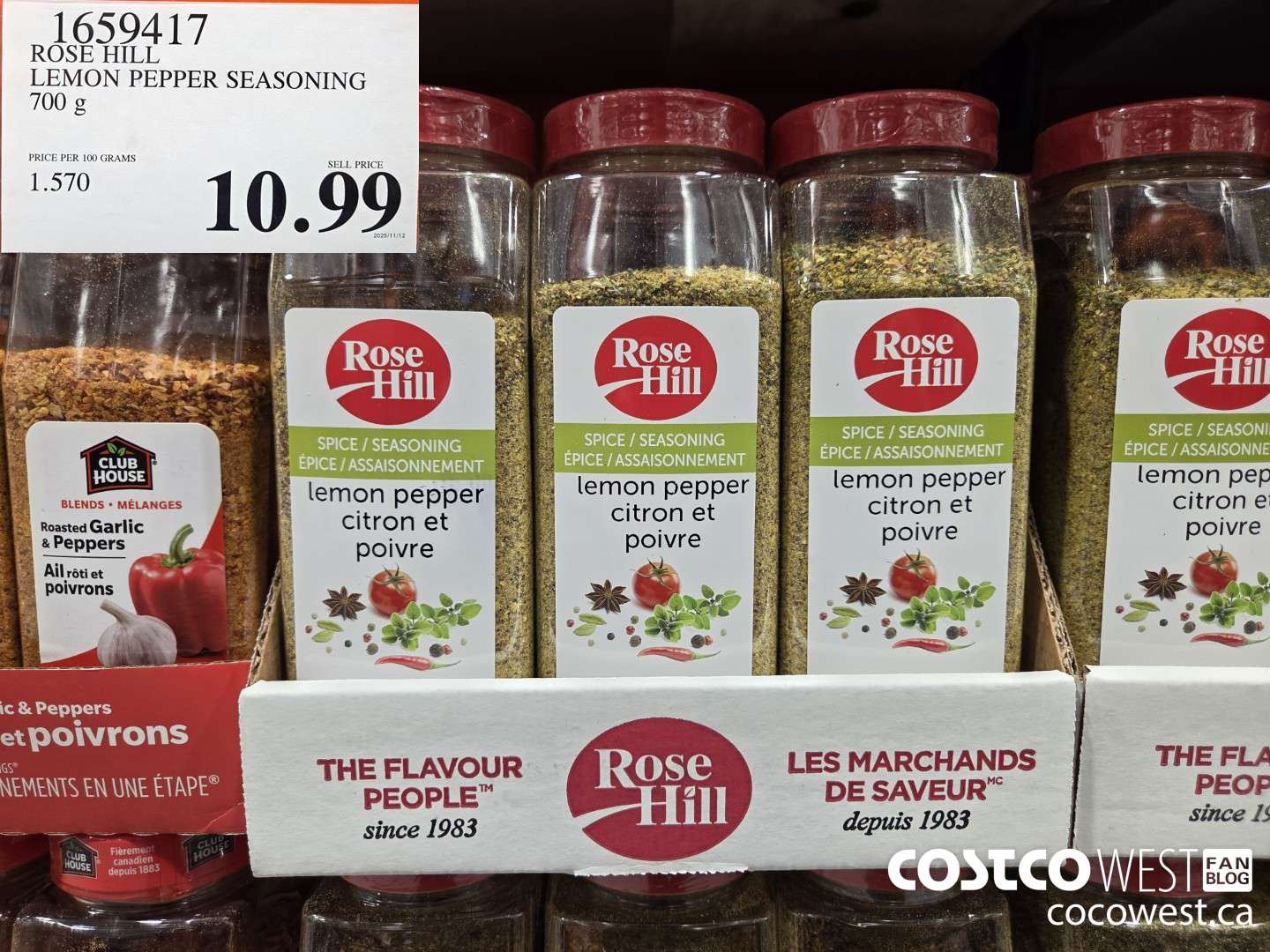 1659417 ROSE HILL LEMON PEPPER SEASONING 700 g $10.99