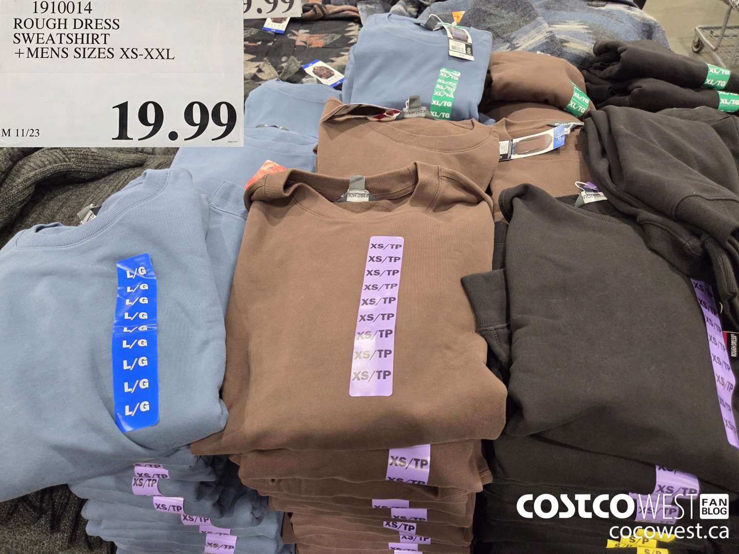 1910014 ROUGH DRESS SWEATSHIRT MENS SIZES XS-XXL $19.99