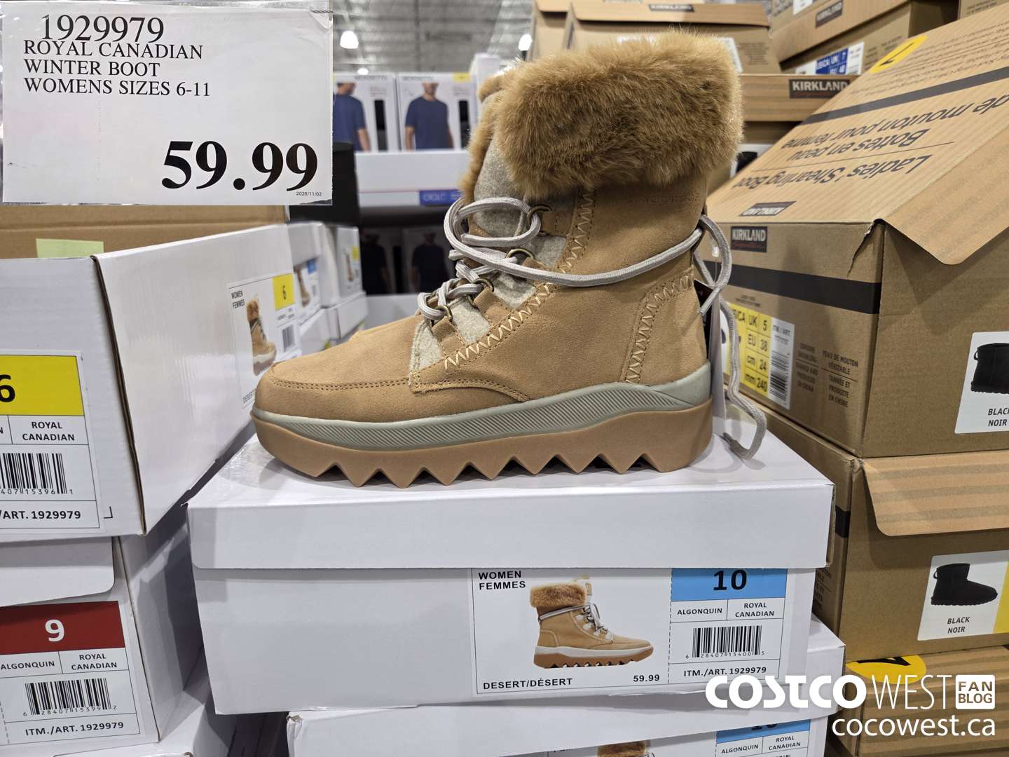 1929979 ROYAL CANADIAN WINTER BOOT WOMENS SIZES 6-11 $59.99