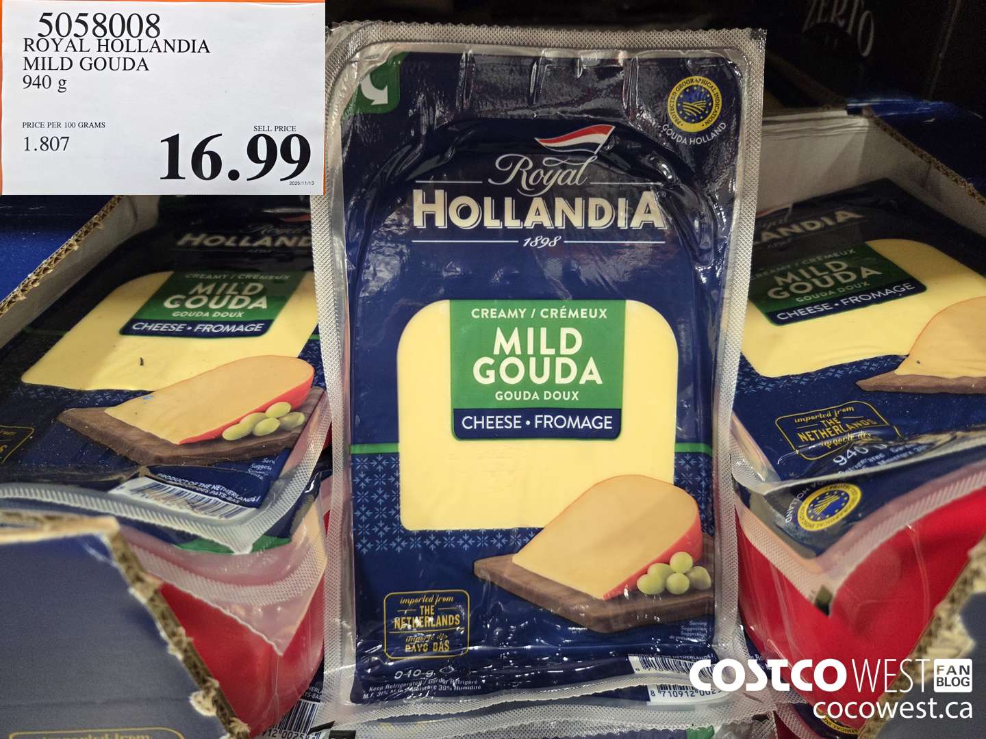5058008 ROYAL HOLLANDIA MILD GOUDA 940 g $16.99