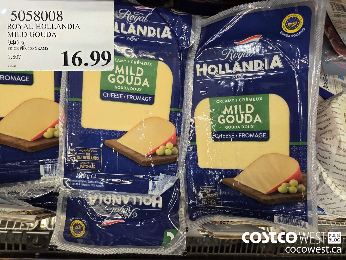 5058008 ROYAL HOLLANDIA MILD GOUDA 940 g $16.99