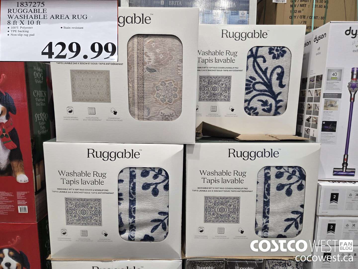 1837275 RUGGABLE WASHABLE AREA RUG 8 ft x 10 ft  $429.99