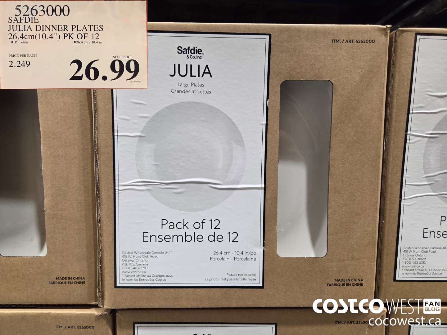 5263000 SAFDIE JULIA DINNER PLATES 26.4cm(10.4