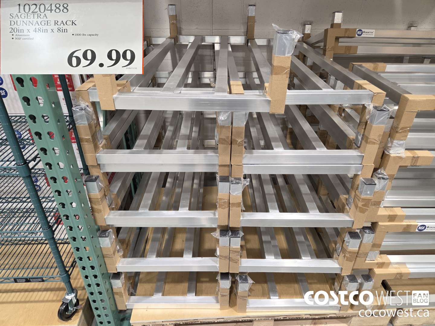 1020488 SAGETRA DUNNAGE RACK 20in x 48in x 3in $69.99