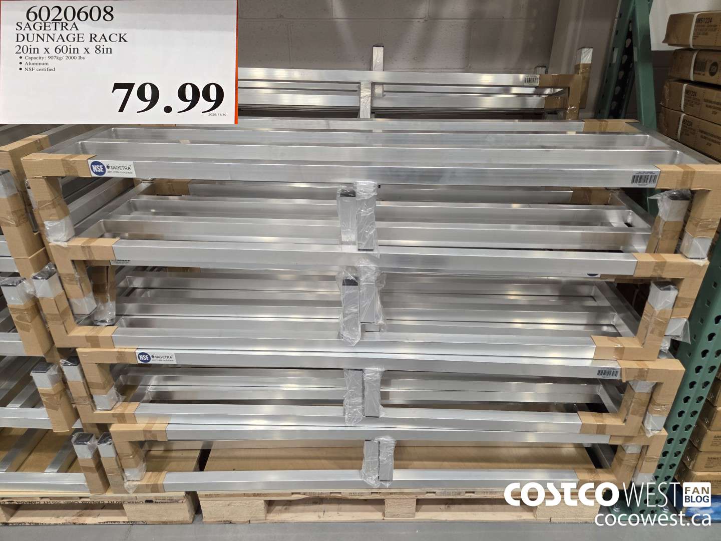 6020608 SAGETRA DUNNAGE RACK 20in x 60in x 8in $79.99