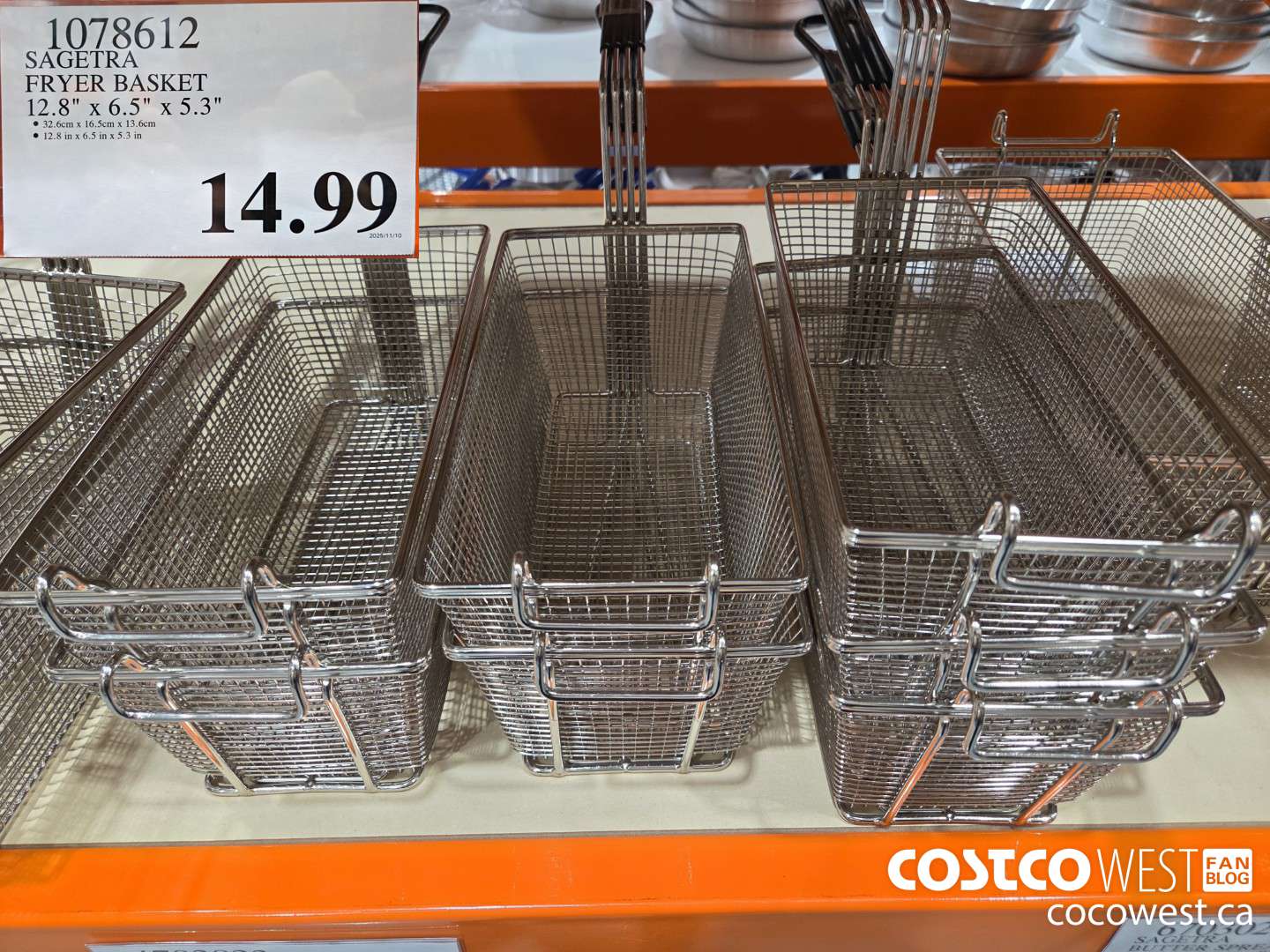 1078612 SAGETRA FRYER BASKET 12.8