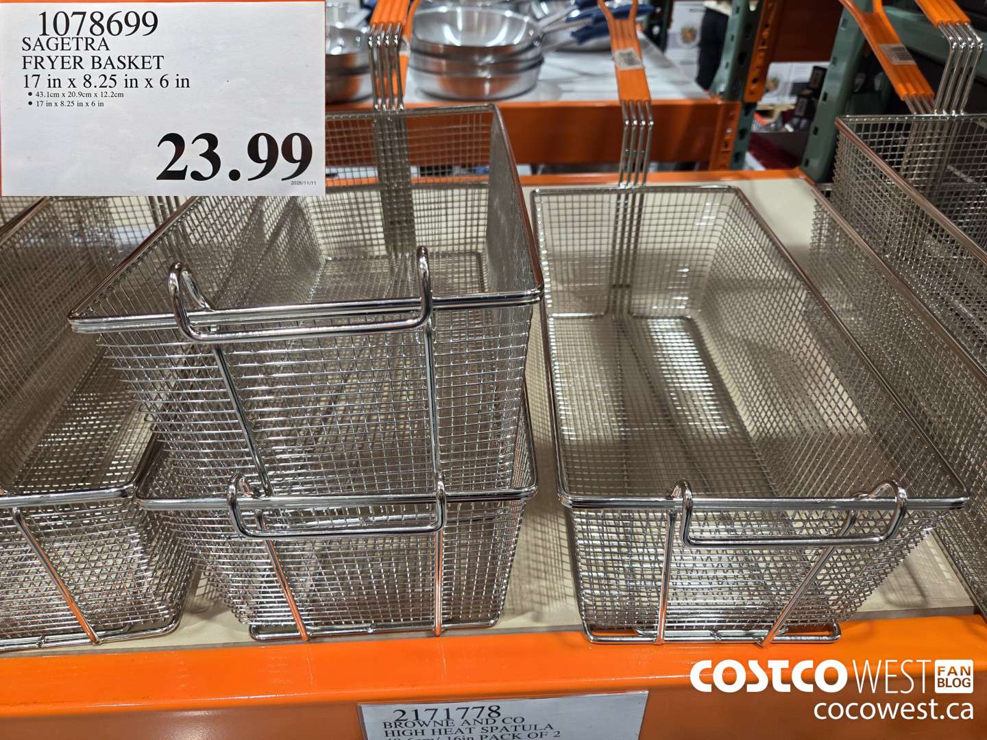 1078699 SAGETRA FRYER BASKET 17 in X 8.25 in x 6 in $23.99