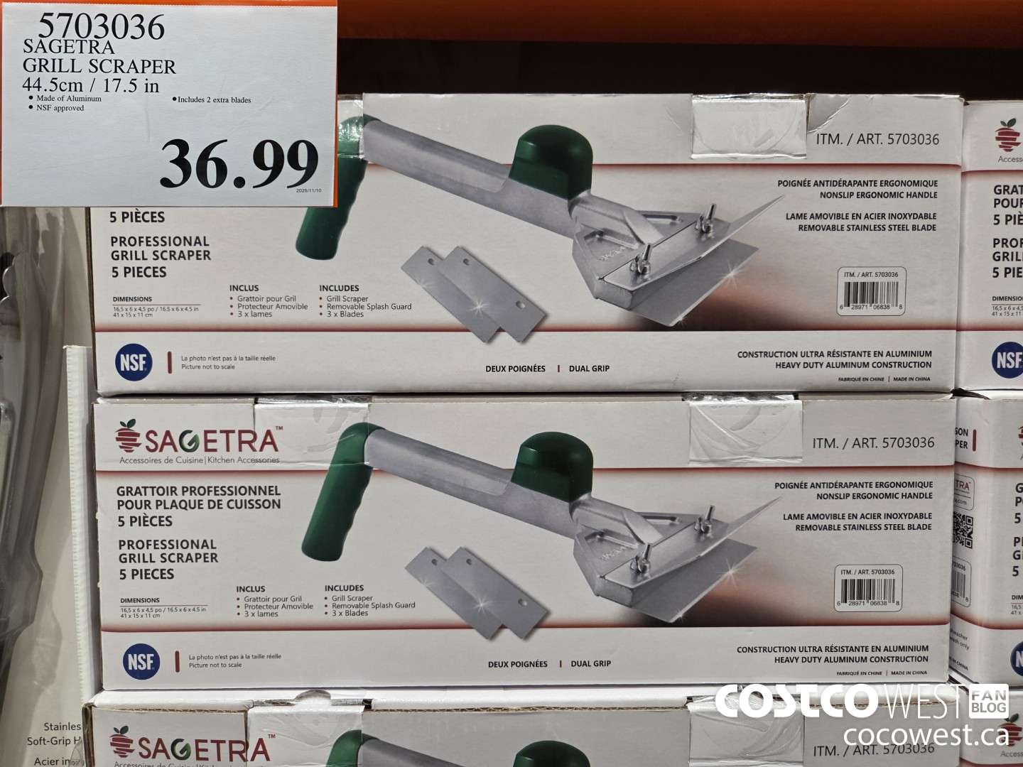 5703036 SAGETRA GRILL SCRAPER 44.5cm / 17.5 in $36.99