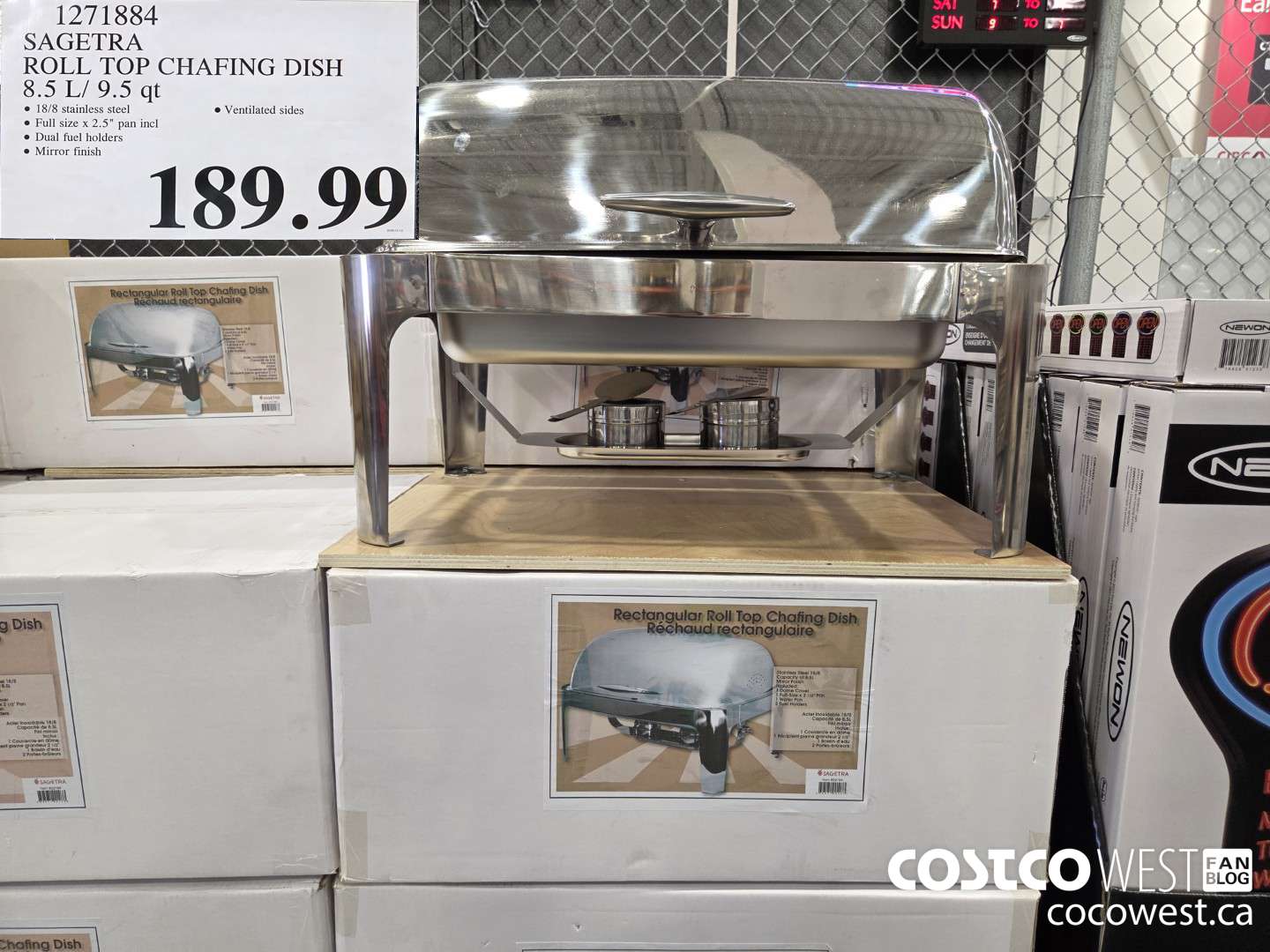 1271884 SAGETRA ROLL TOP CHAFING DISH 8.5 L / 9.5 QT $189.99