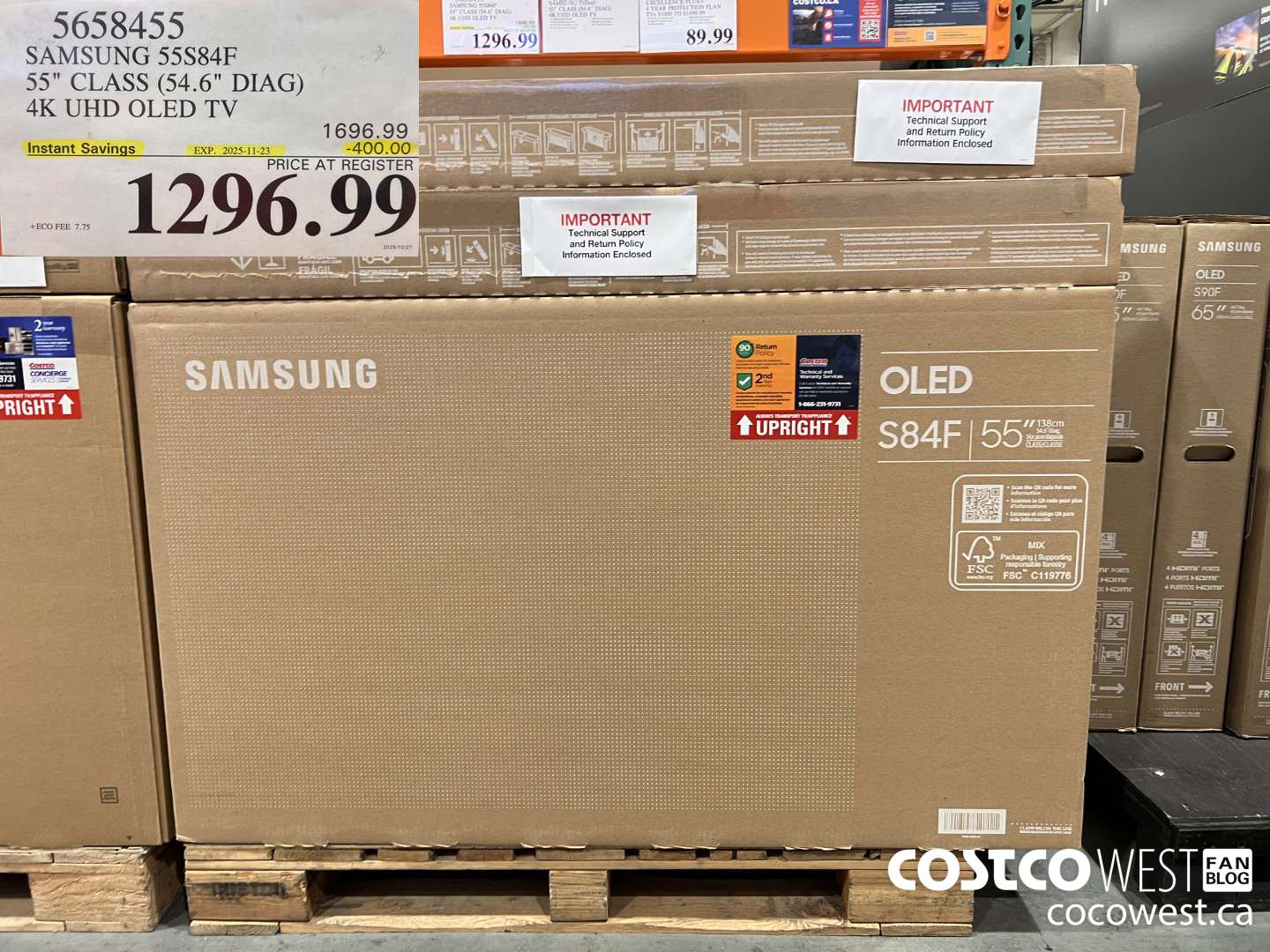 5658455 SAMSUNG 55S84F 55