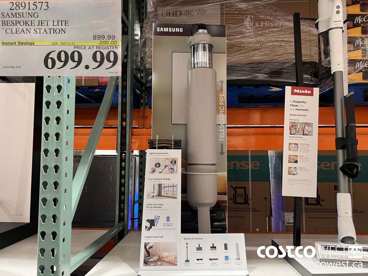 2891573 SAMSUNG BESPOKE JET LITE CLEAN STATION ($200.00 INSTANT SAVINGS EXPIRES ON 2025-11-23) $699.99