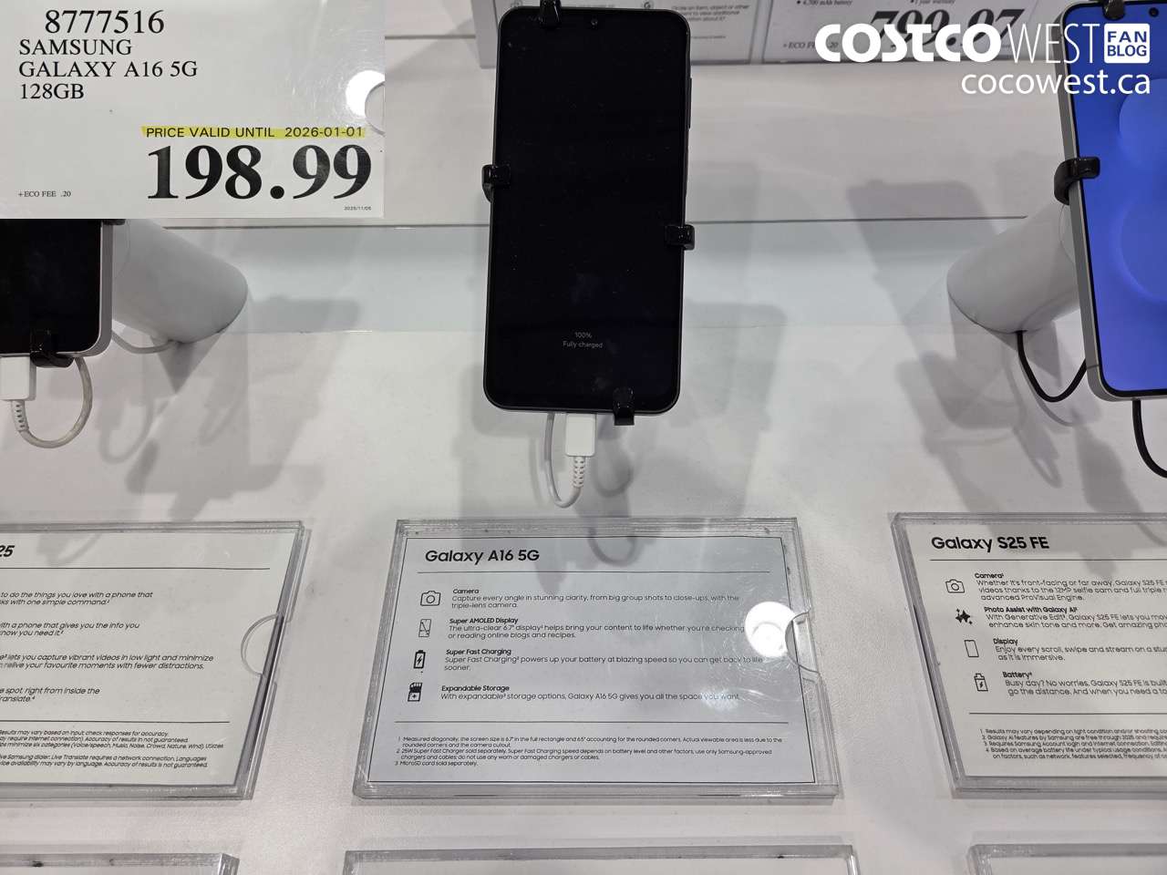 8777516 SAMSUNG GALAXY A16 5G 128GB (EXPIRES ON 2026-01-01) $198.99