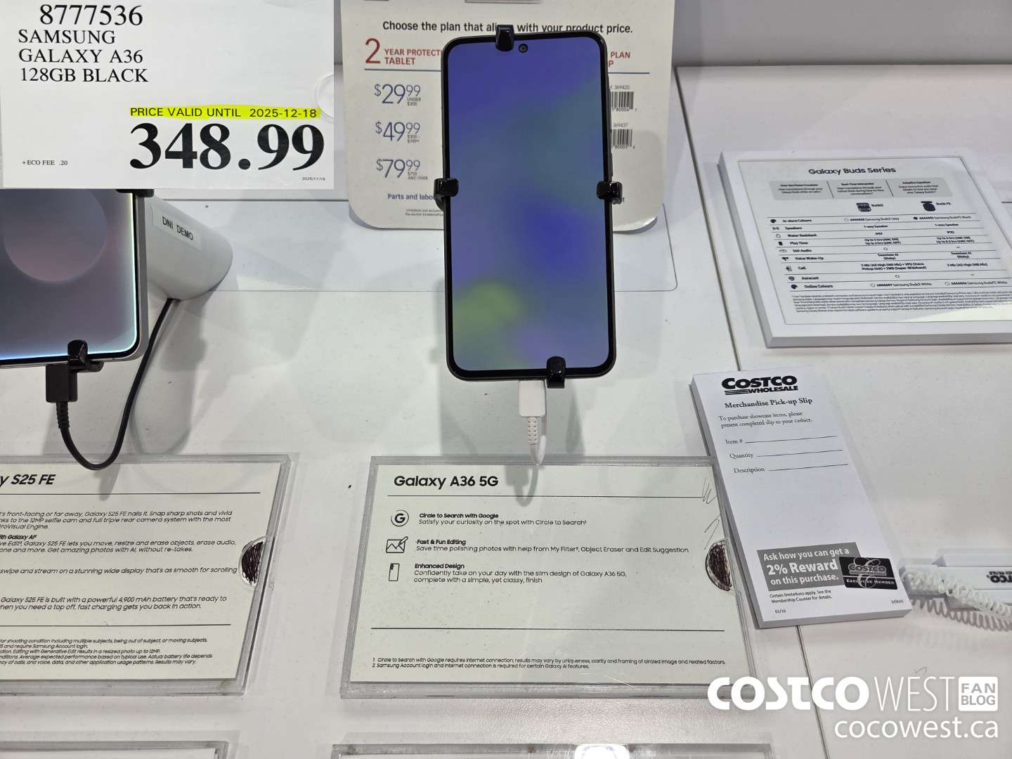 8777536 SAMSUNG GALAXY A36 128GB BLACK (EXPIRES ON 2025-12-18) $348.99