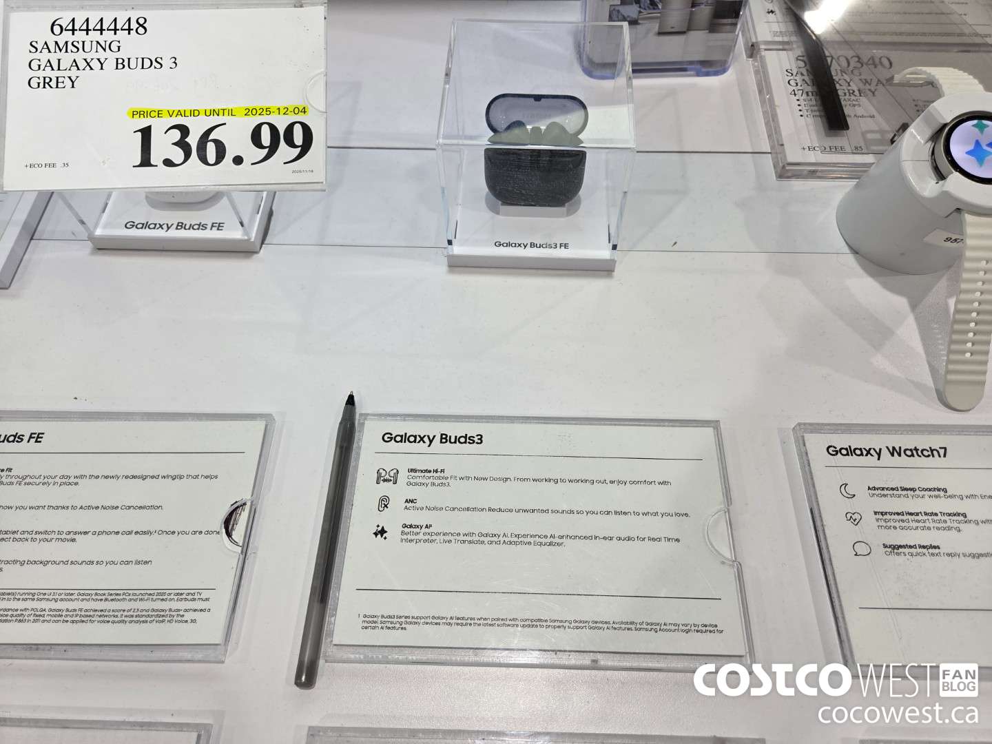 6444448 SAMSUNG GALAXY BUDS 3 GREY ($70.00 INSTANT SAVINGS EXPIRES ON 2025-12-04) $136.99