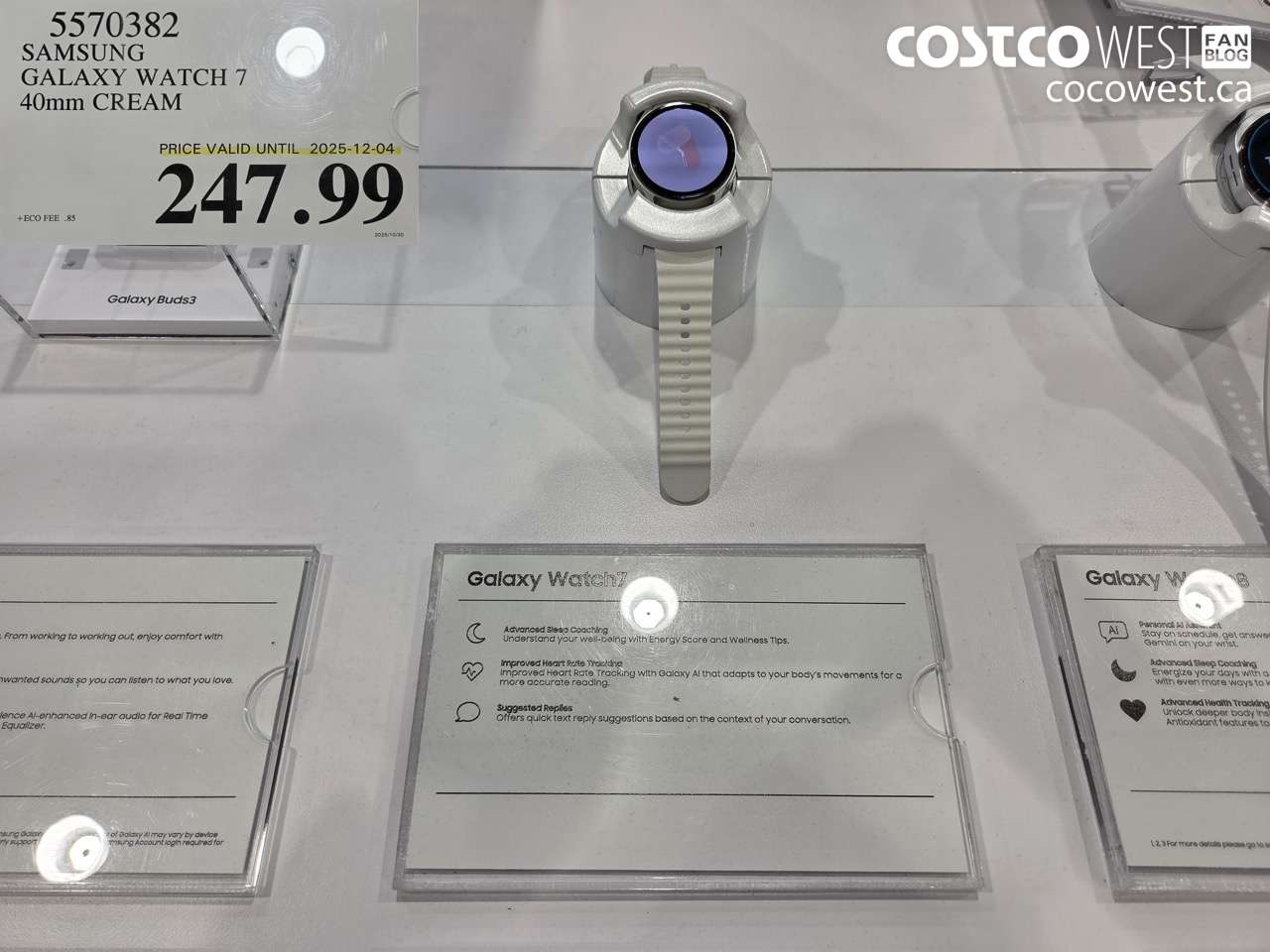 5570382 SAMSUNG GALAXY WATCH 7 40MM CREAM (EXPIRES ON 2025-12-04) $247.99