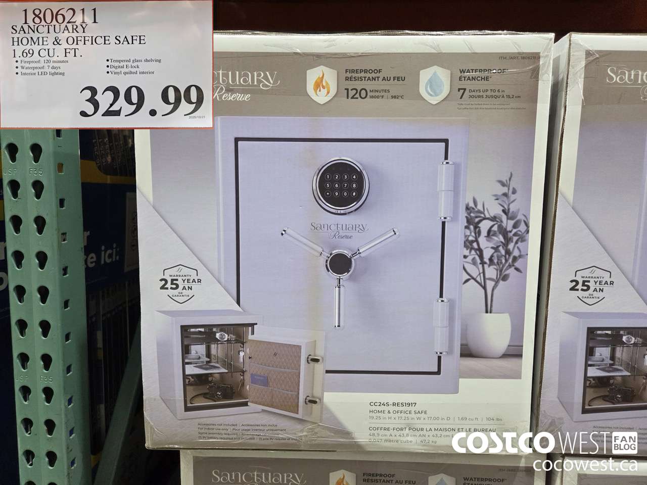 1806211 SANCTUARY HOME & OFFICE SAFE 1.69 CU FT $329.99