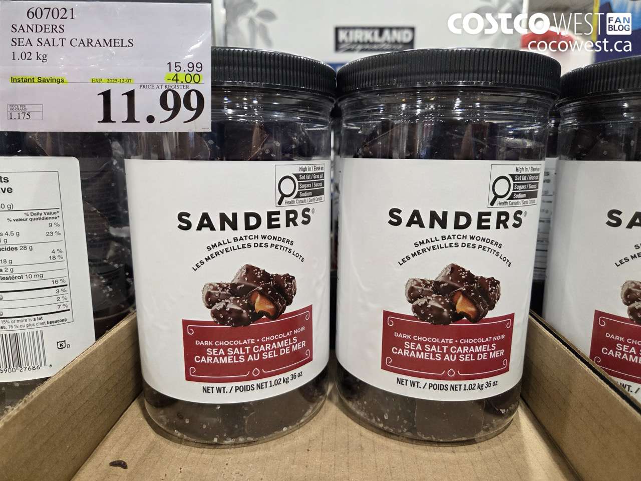 607021 SANDERS SEA SALT CARAMELS 36 OZ ($4.00 INSTANT SAVINGS EXPIRES ON 2025-12-07) $11.99
