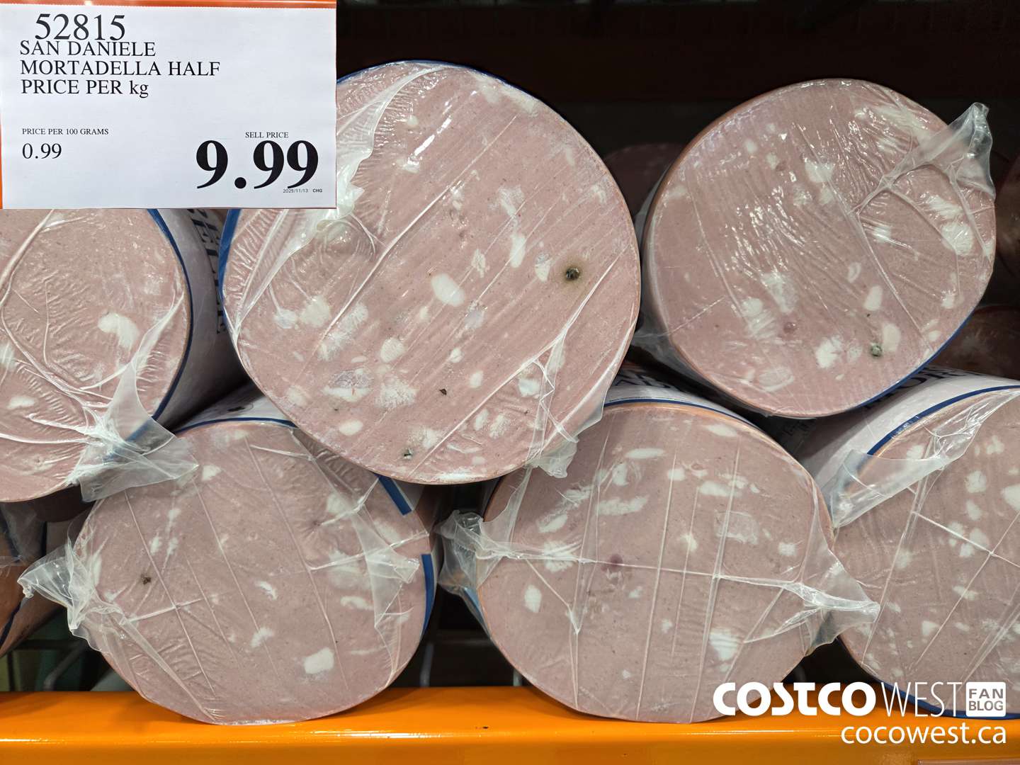 52815 SAN DANIELE MORTADELLA HALF PRICE PER kg $9.99
