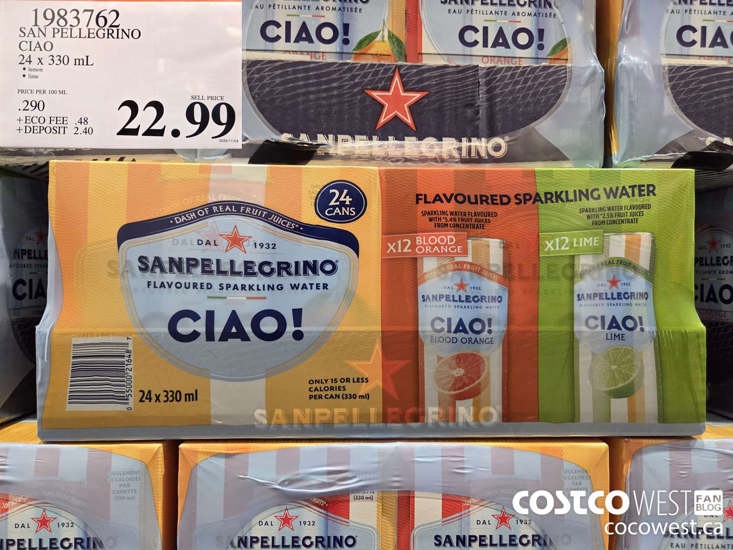 1983762 SAN PELLEGRINO CIAO 24 X 330ML $22.99