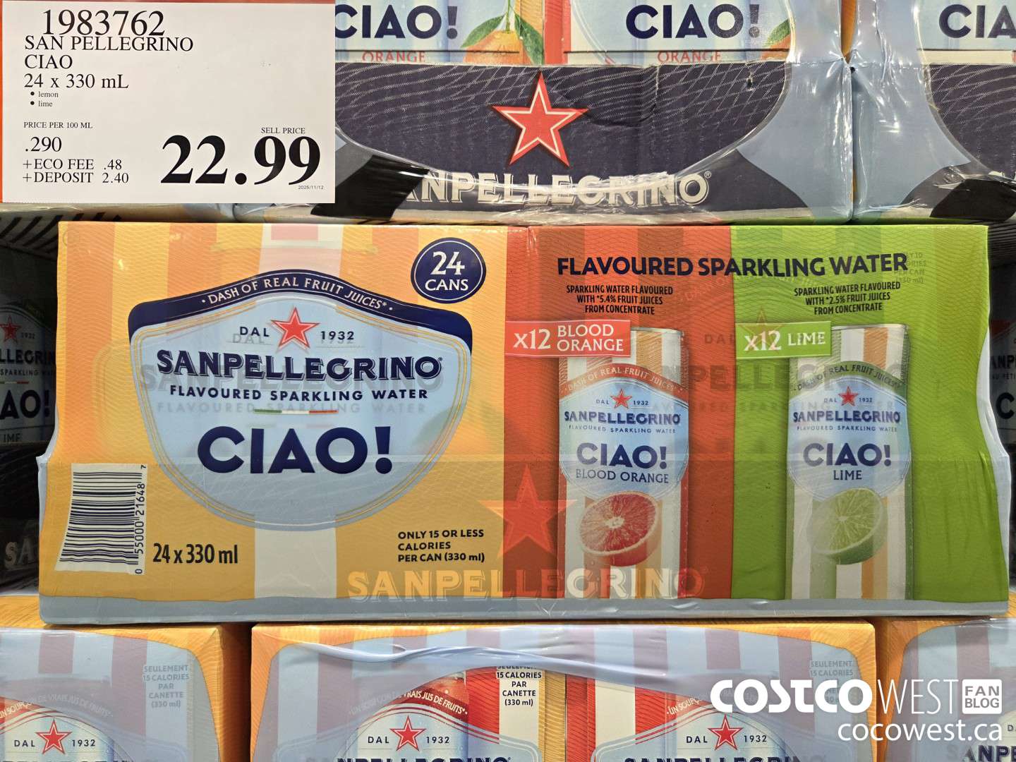 1983762 SAN PELLEGRINO CIAO 24 x 330 mL $22.99