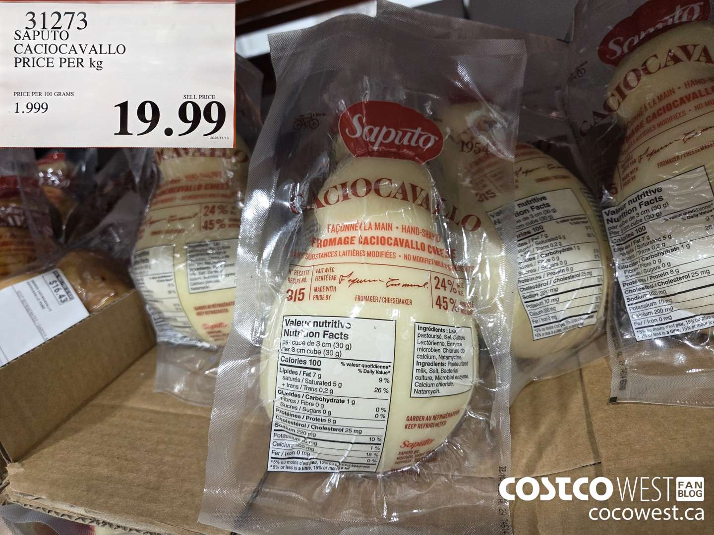 31273 SAPUTO CACIOCAVALLO PRICE PER kg $19.99