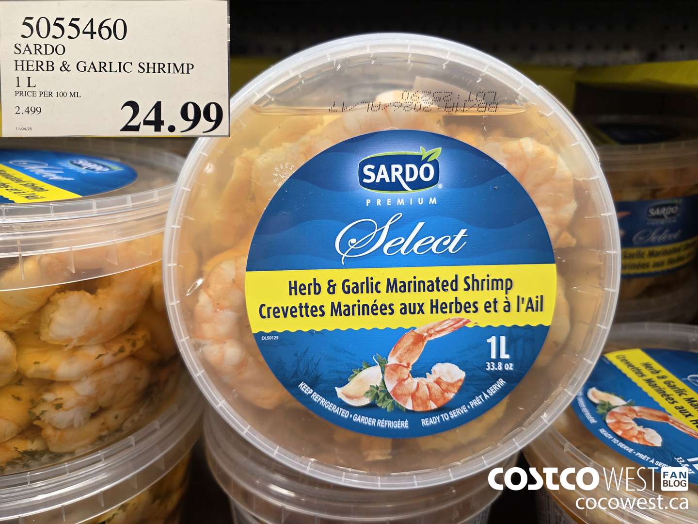 5055460 SARDO HERB & GARLIC SHRIMP 1L $24.99