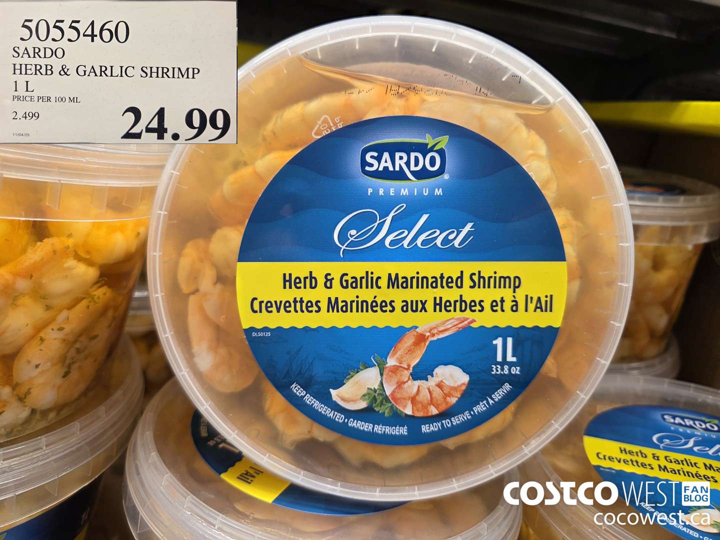 5055460 SARDO HERB & GARLIC SHRIMP 1L $24.99