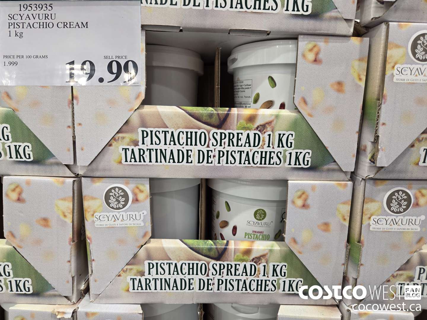 1953935 SCYAVURU PISTACHIO CREAM 1 kg $19.99