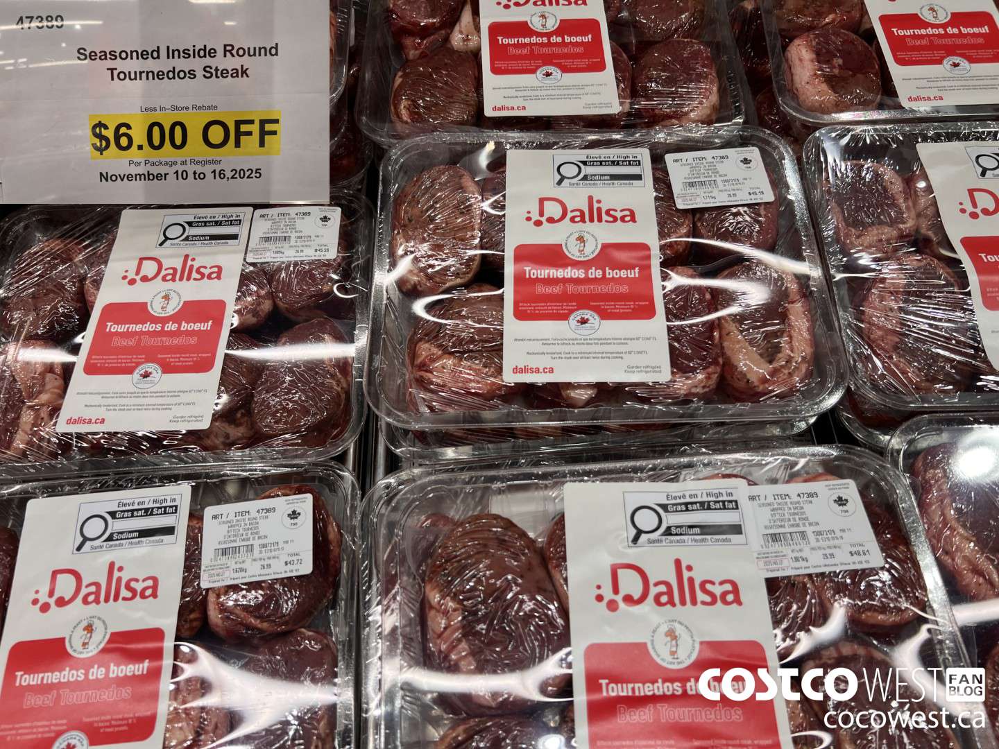 47389 SEASONED INSIDE ROUND TOURNEDOS STEAK ($6.00 INSTANT SAVINGS EXPIRES ON 2025-11-16) $26.99