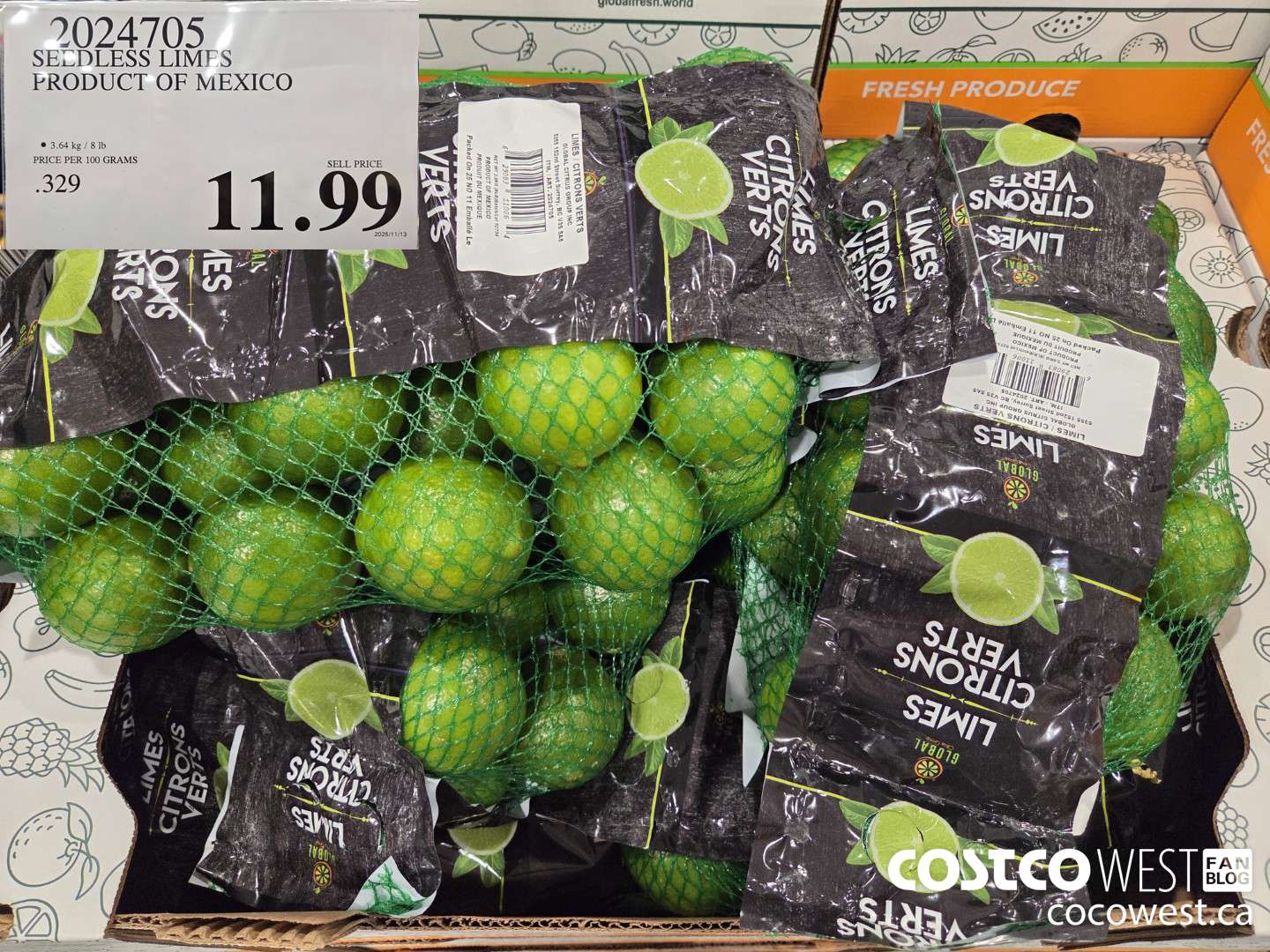 2024705 SEEDLESS LIMES PRODUCT OF MEXICO $11.99