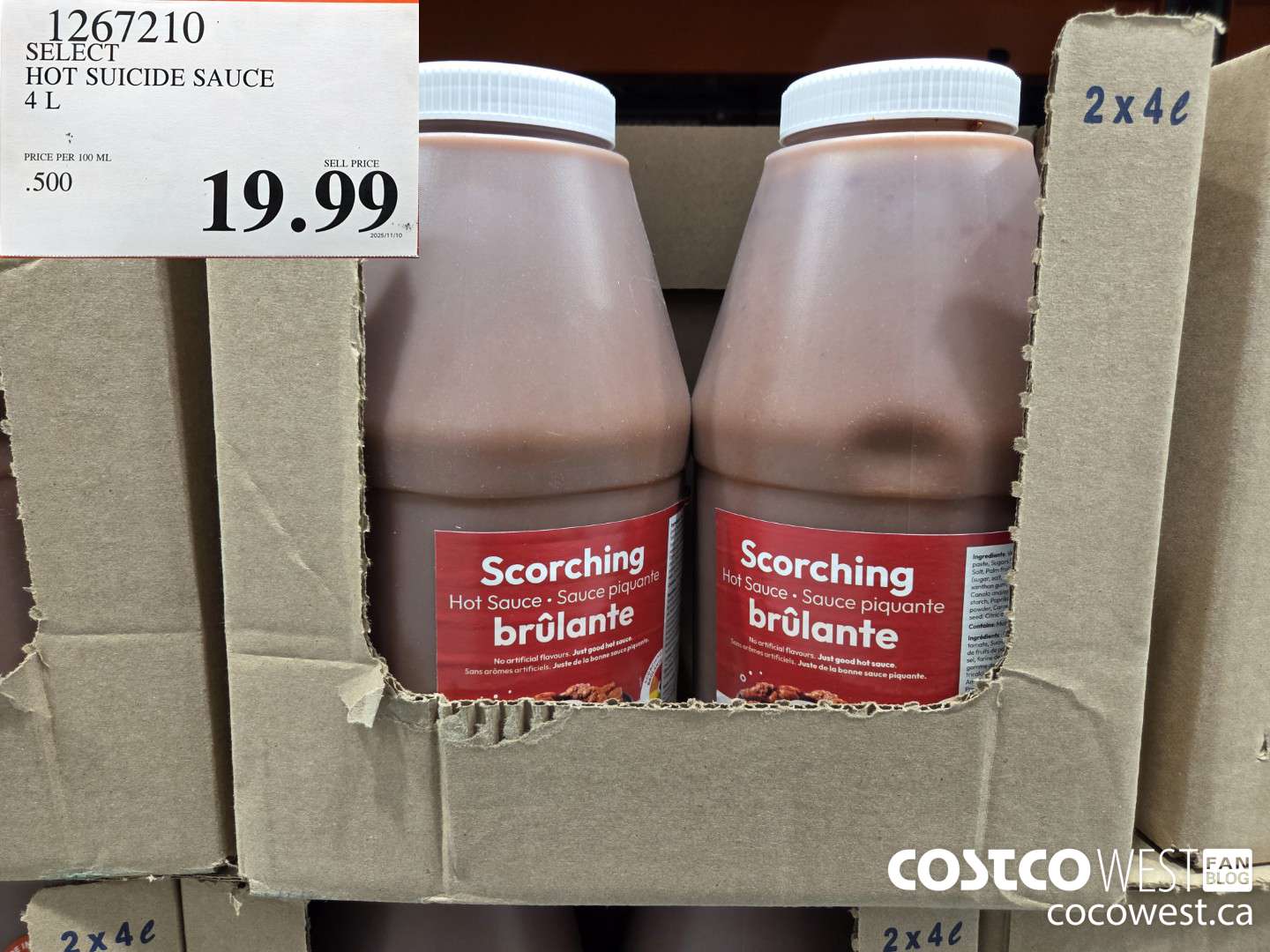 1267210 SELECT HOT SUICIDE SAUCE 4L $19.99