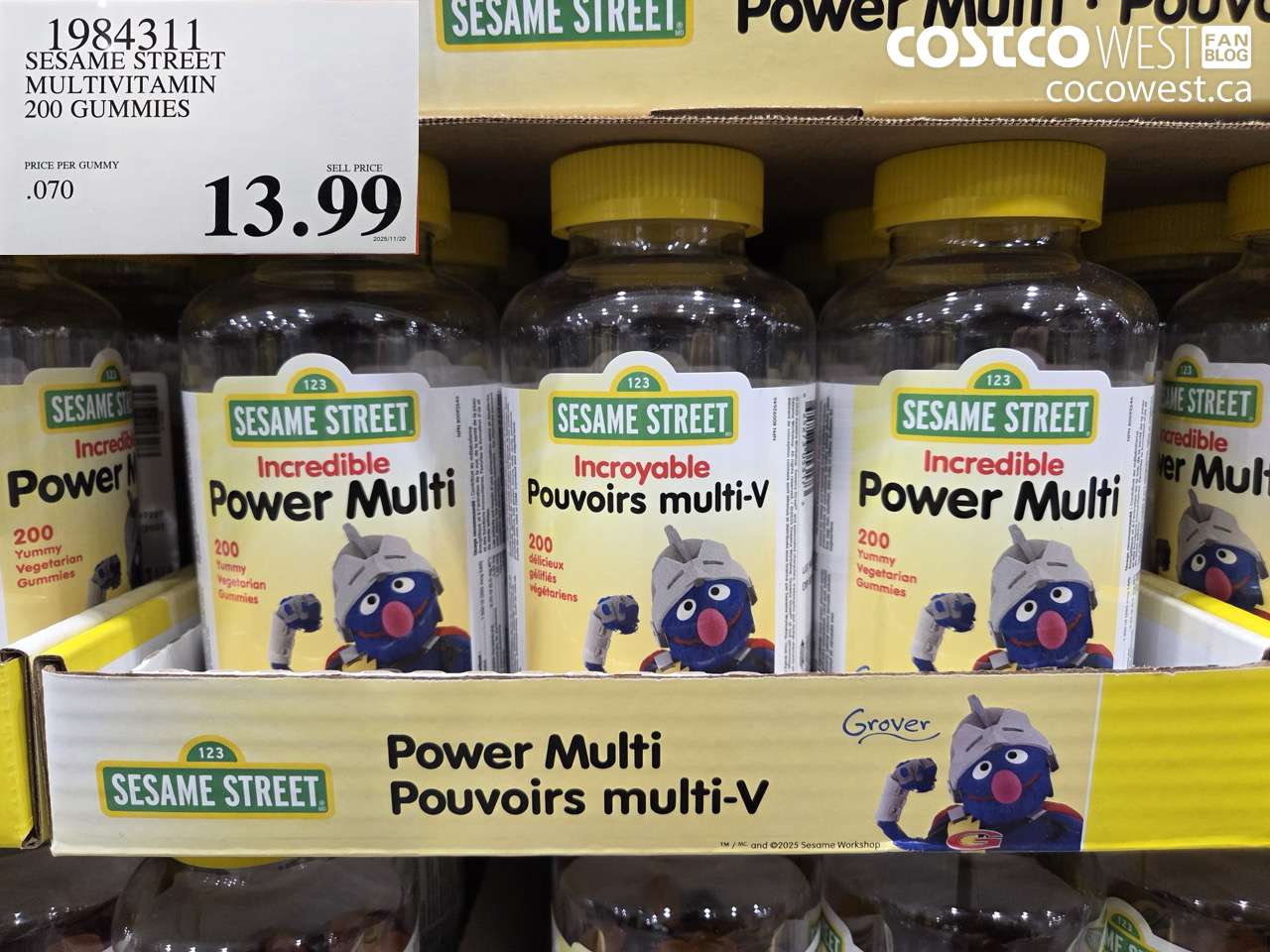 1984311 SESAME STREET MULTIVITAMIN 200 GUMMIES $13.99