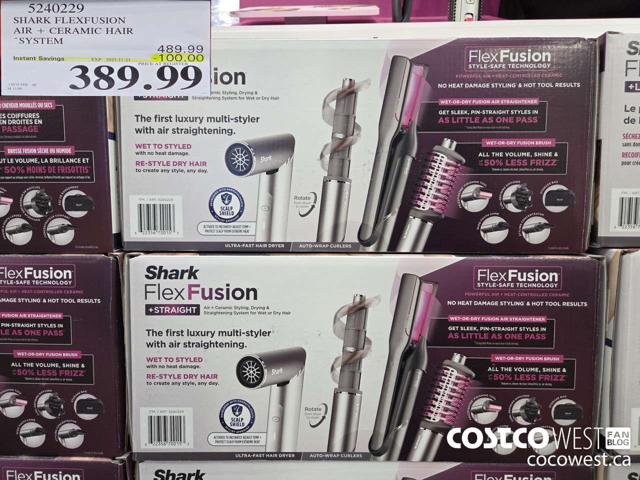 5240229 SHARK FLEXFUSION AIR + CERAMIC HAIR SYSTEM ($100.00 INSTANT SAVINGS EXPIRES ON 2025-11-23) $389.99