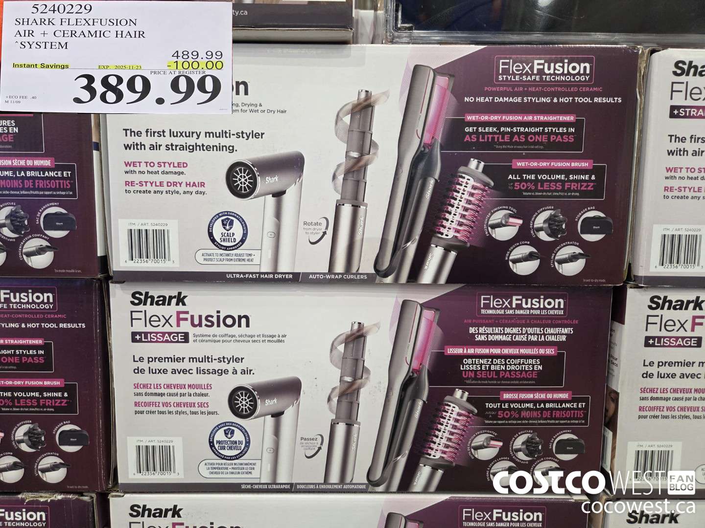 5240229 SHARK FLEXFUSION AIR + CERAMIC HAIR SYSTEM ($100.00 INSTANT SAVINGS EXPIRES ON 2025-11-23) $389.99