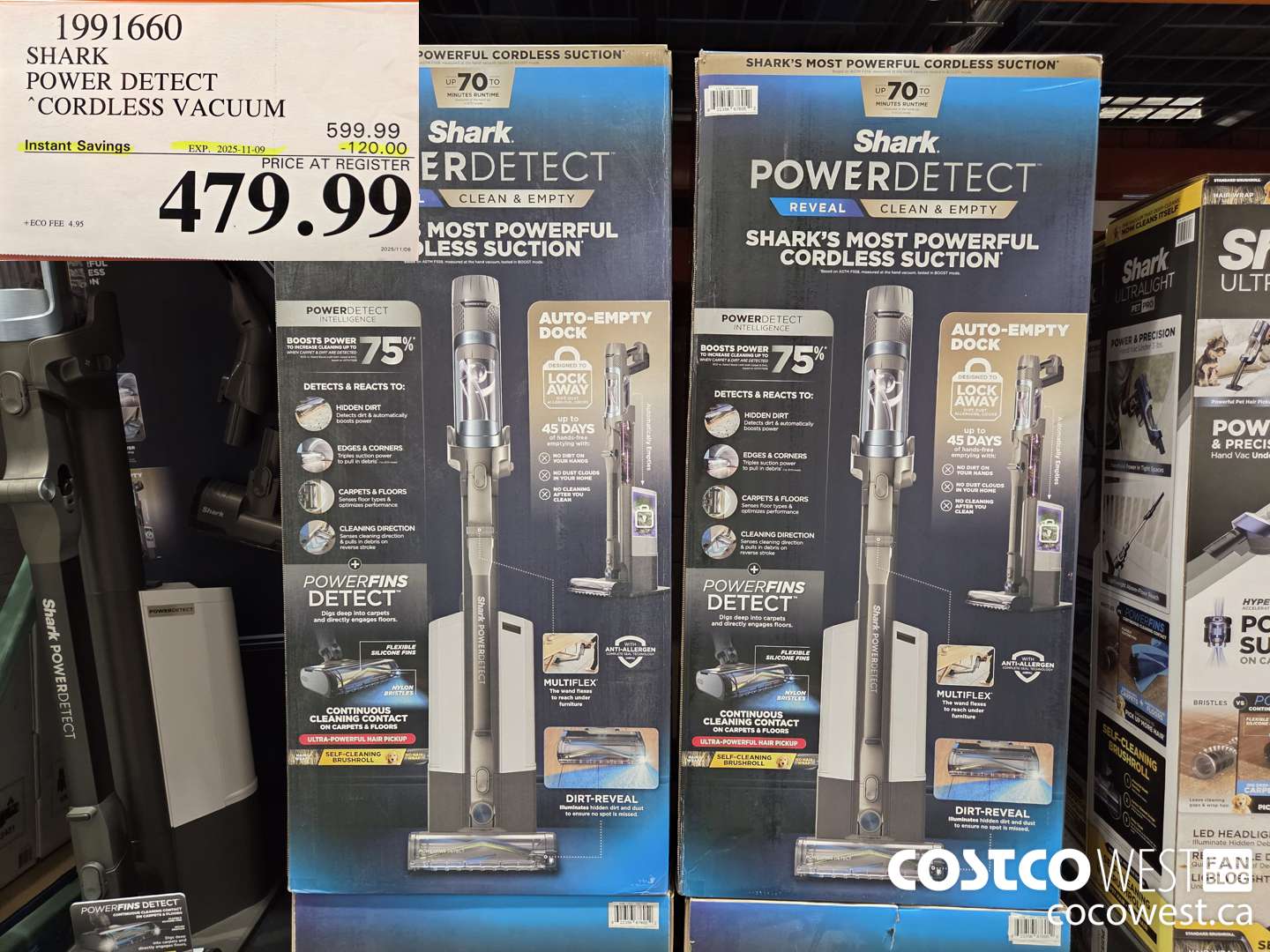 1991660 SHARK POWER DETECT CORDLESS VACUUM ($120.00 INSTANT SAVINGS EXPIRES ON 2024-11-09) $479.99