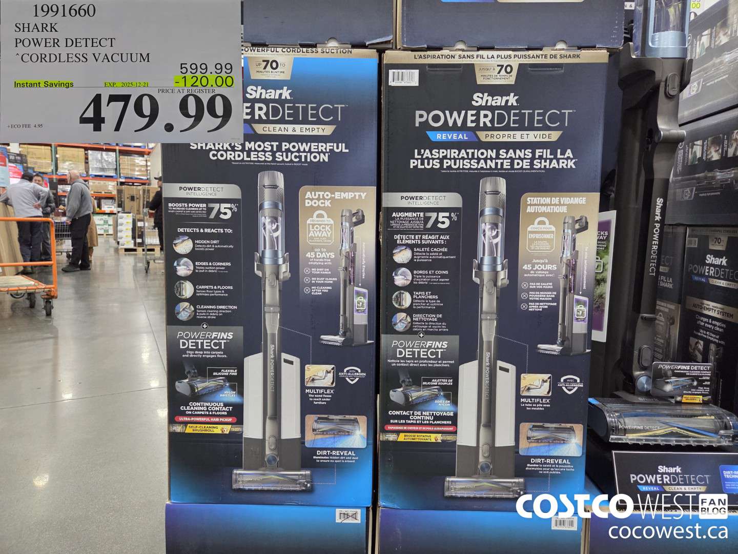 1991660 SHARK POWER DETECT CORDLESS VACUUM ($120.00 INSTANT SAVINGS EXPIRES ON 2025-12-21) $479.99