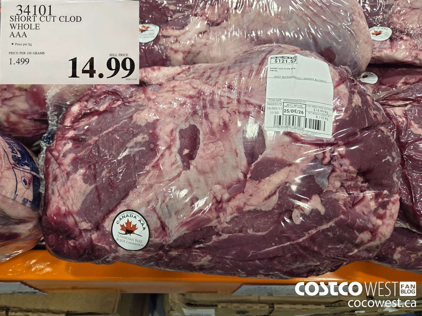 34101 SHORT CUT CLOD WHOLE AAA $14.99