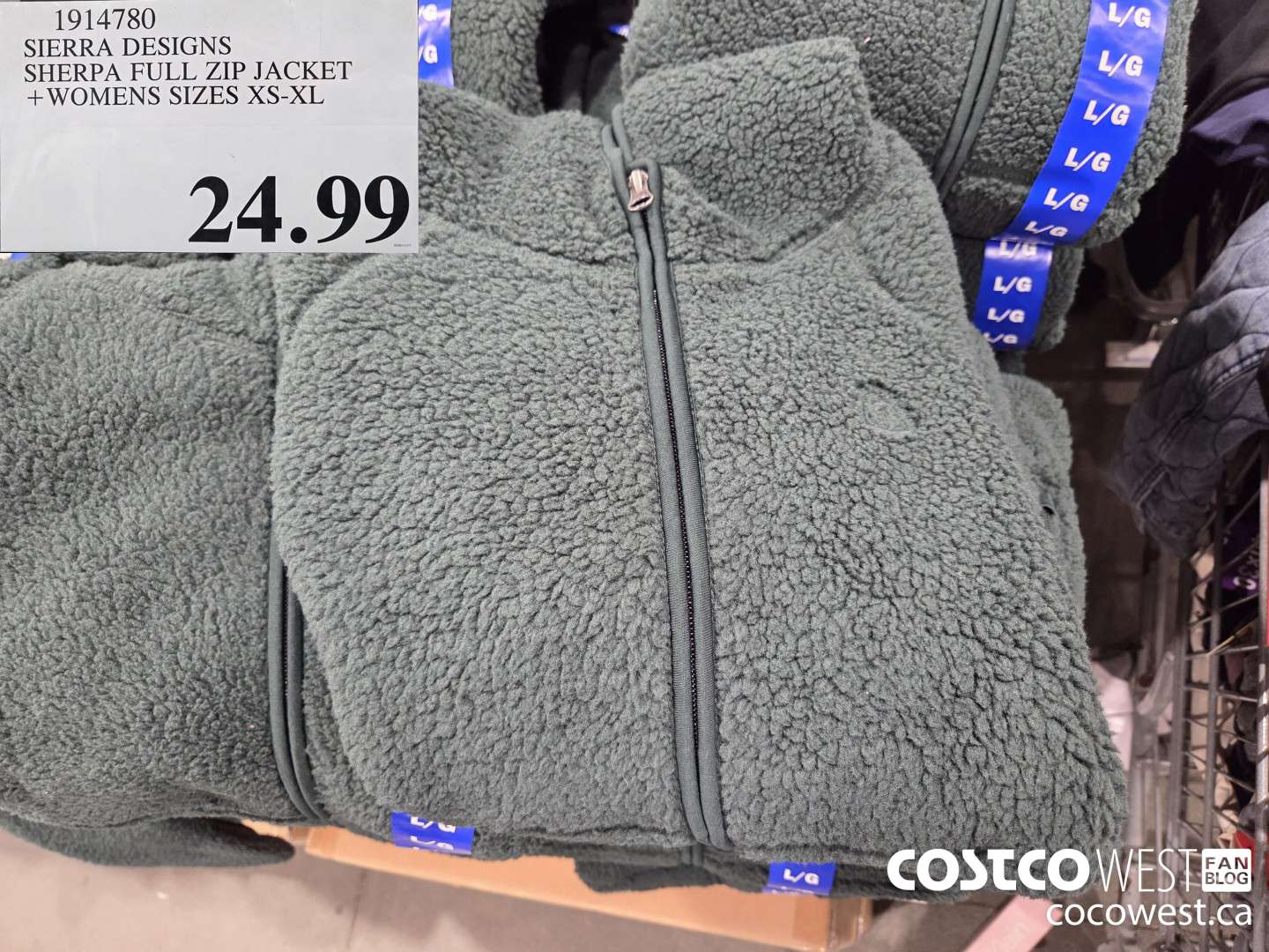 1914780 SIERRA DESIGNS SHERPA FULL ZIP JACKET WOMENS SIZES XS-XL $24.99