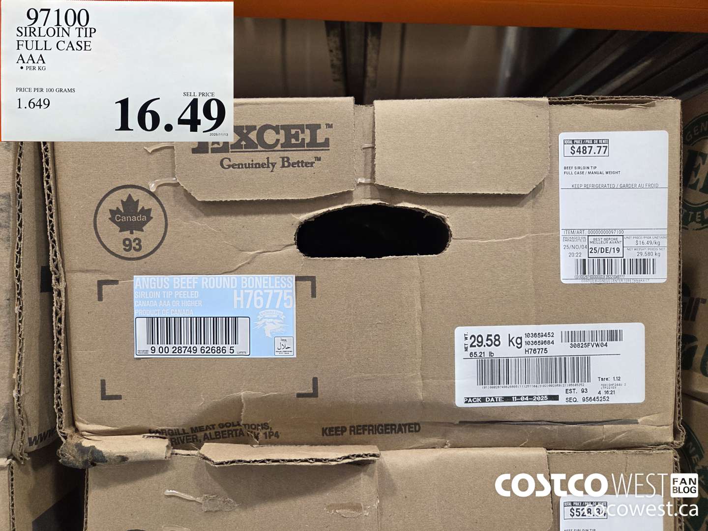 97100 SIRLOIN TIP FULL CASE AAA $16.49