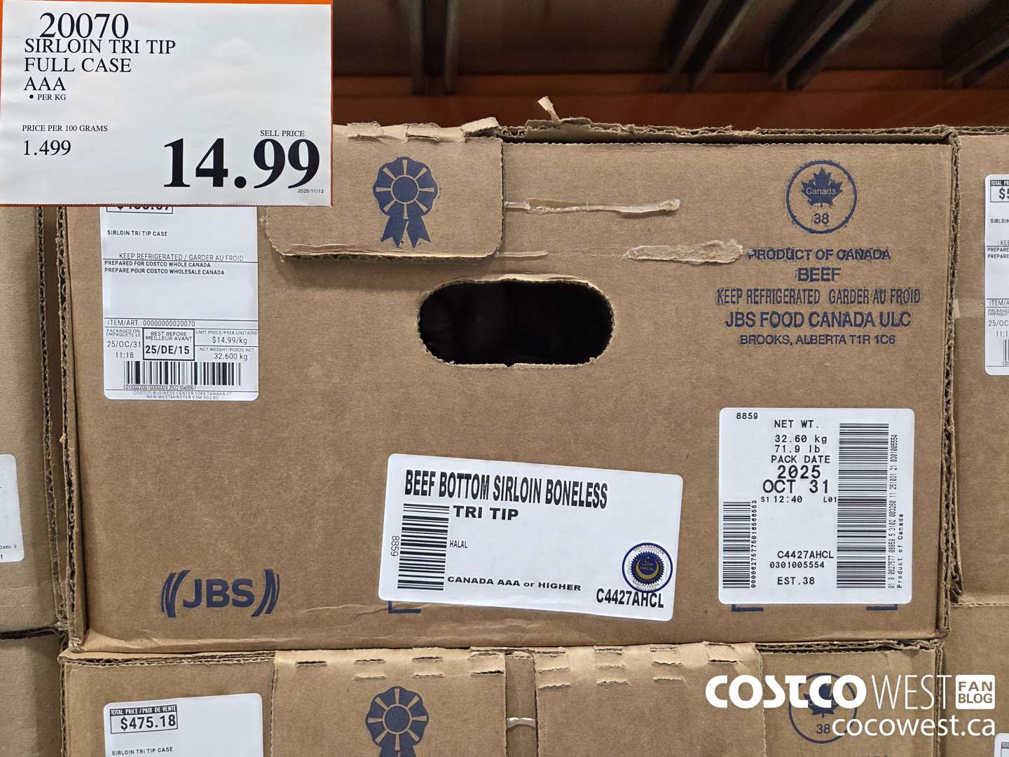 20070 SIRLOIN TRI TIP FULL CASE AAA $14.99