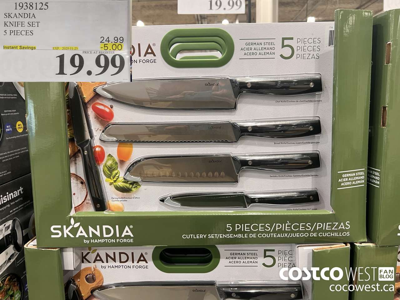1938125 SKANDIA KNIFE SET 6 PIECES ($5.00 INSTANT SAVINGS EXPIRES ON 2025-11-23) $19.99