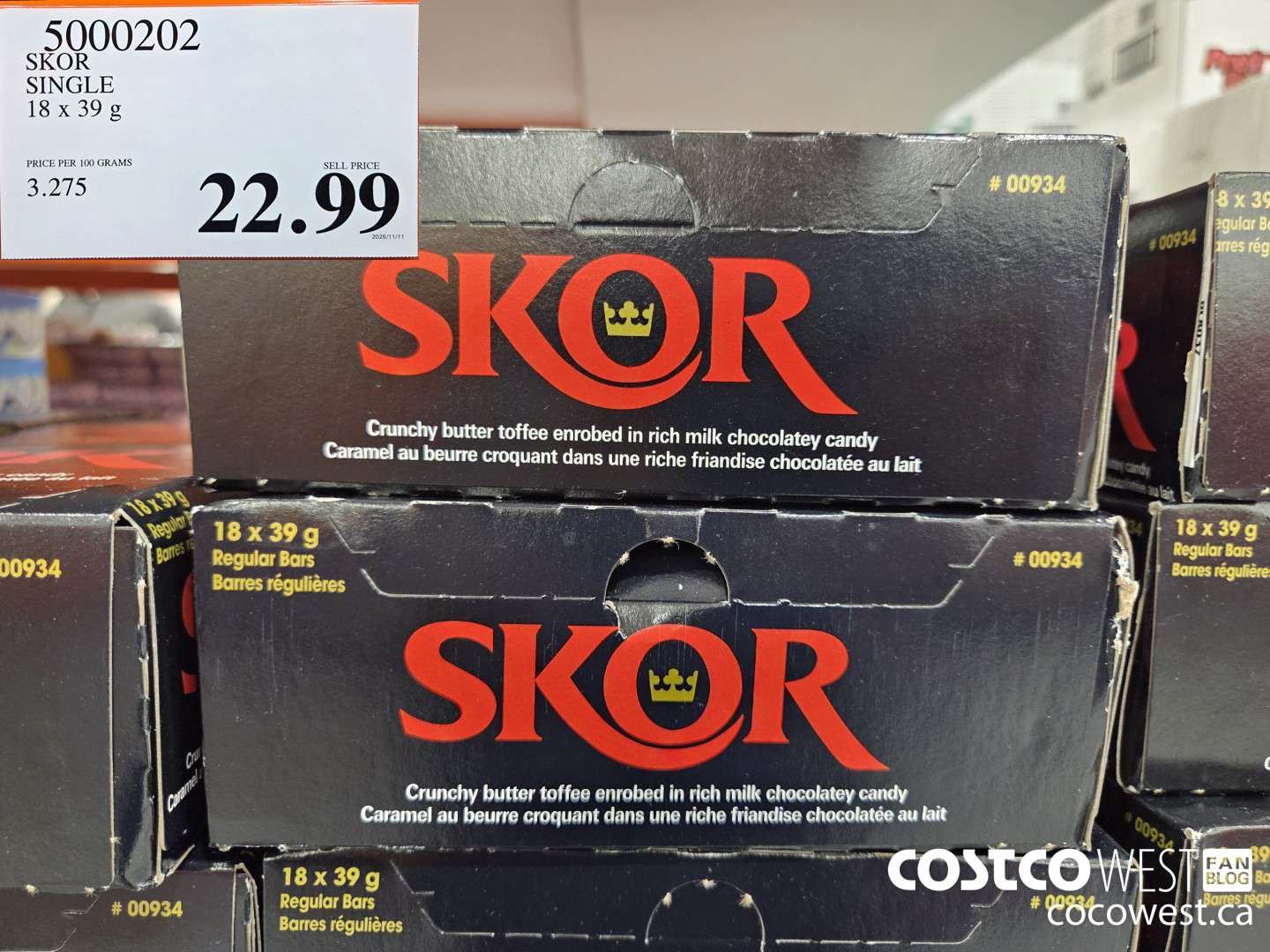 5000202 SKOR SINGLE 18 x 39 g $22.99