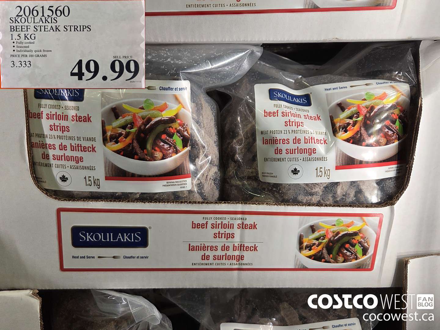 2061560 SKOULAKIS BEEF STEAK STRIPS 1.5 kg $49.99